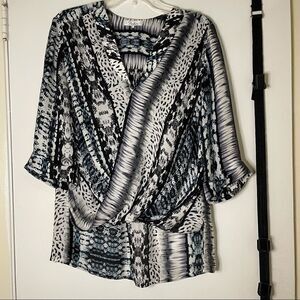 Parker Multi Python Snakeskin Silk blouse top